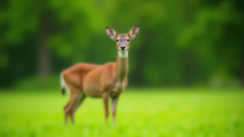 Fallow deer standing alert in Phoenix Park grassland with trees in background